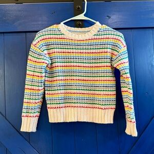 Mini Boden Multicolor Striped Crew Neck Sweater